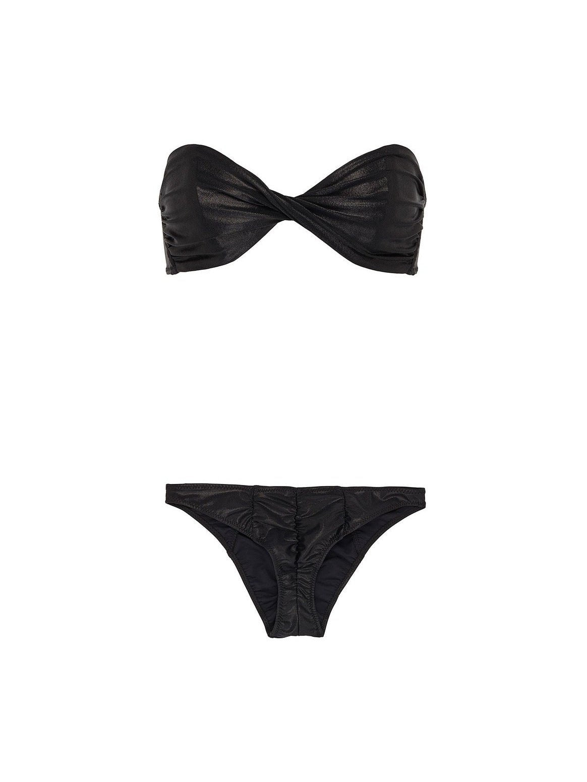 Alexia' ruched bikini set - Lisa Marie Fernandez - Black
