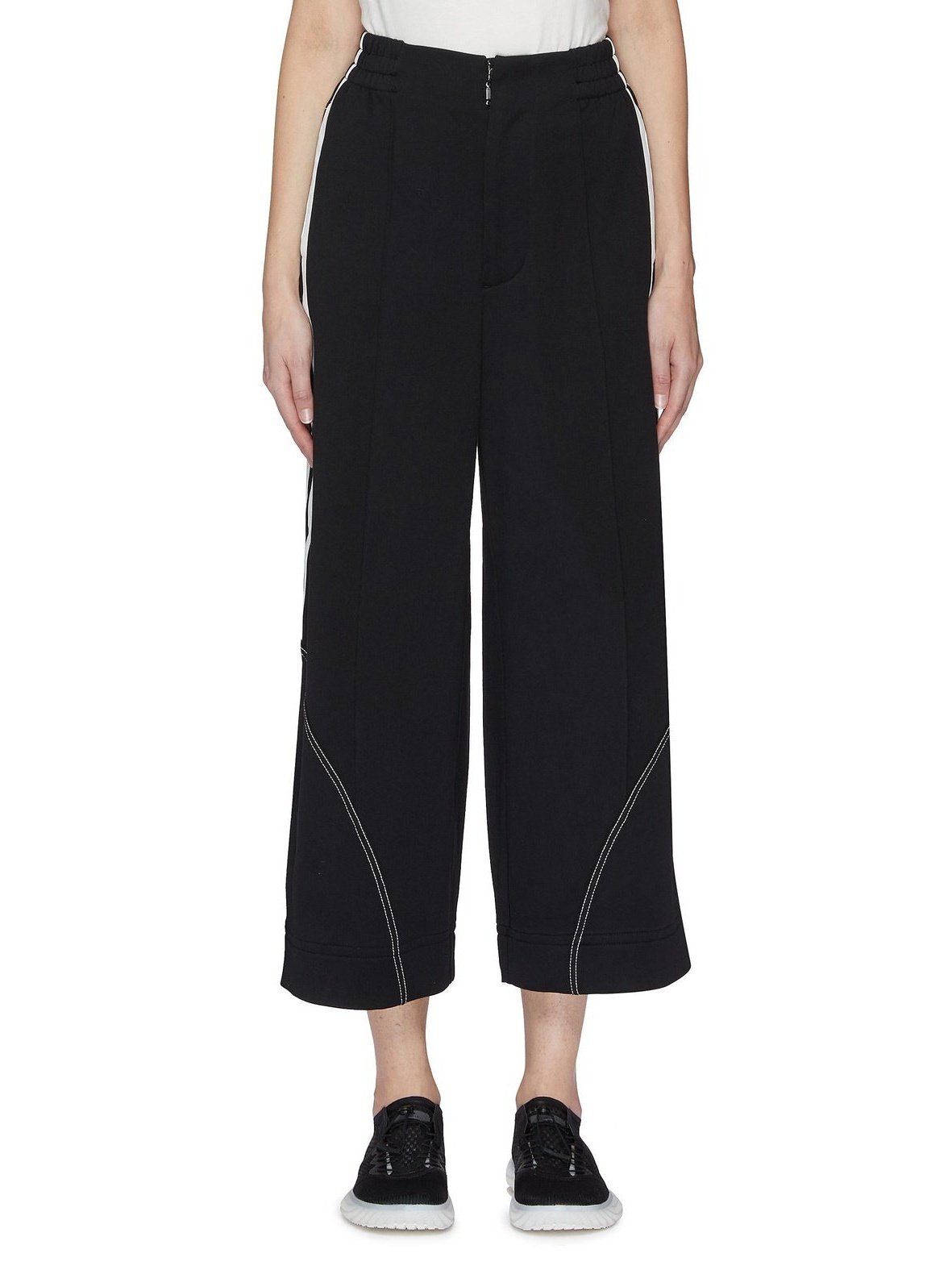 3-Stripes outseam panelled culottes - Y-3 - Black
